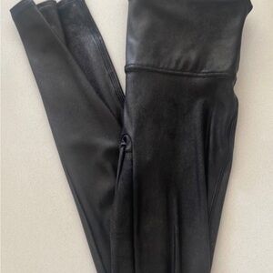 SPANX Shiny Black Leggings